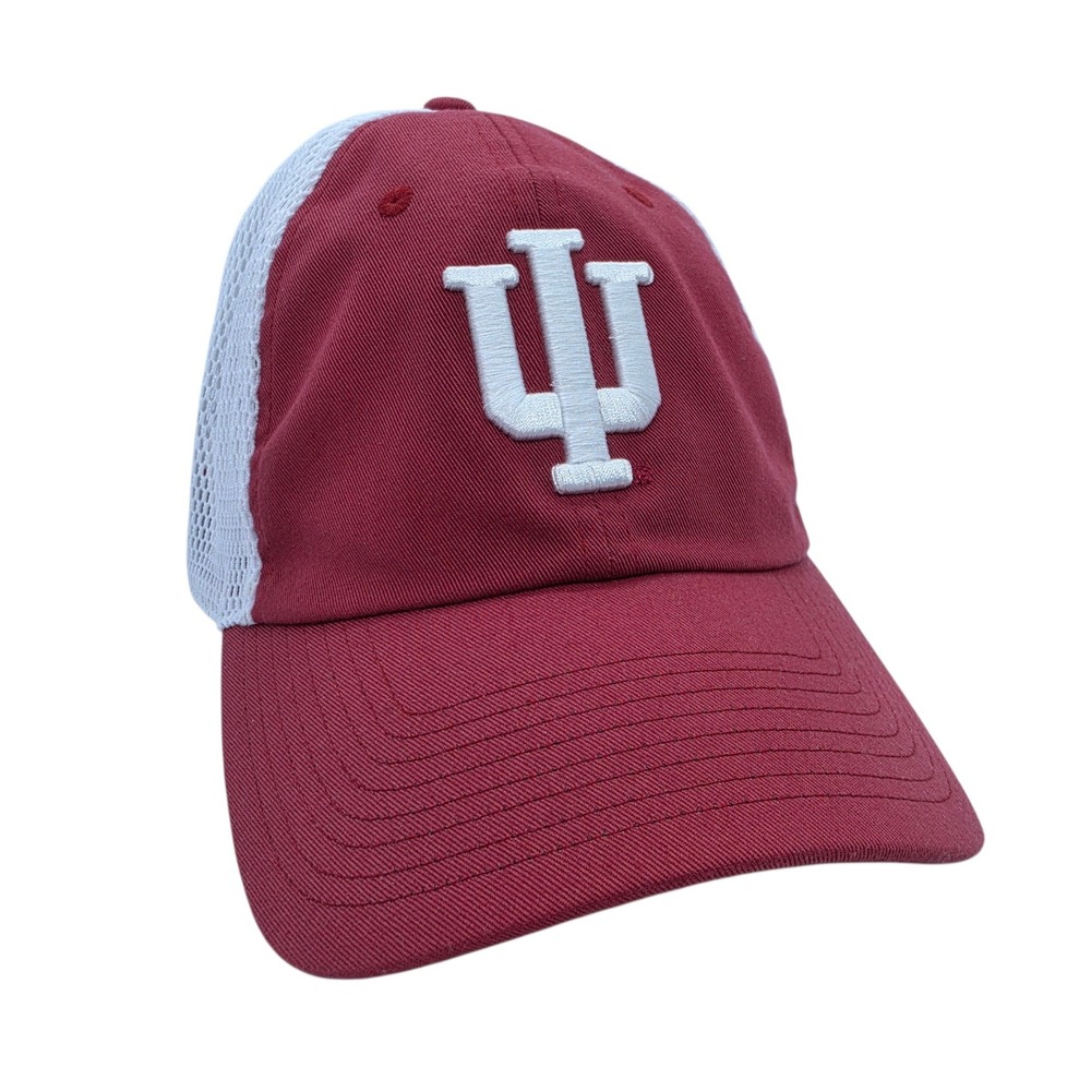 Adidas Indiana University Hoosiers Trucker Hat Crimson Red White Mesh HY6076